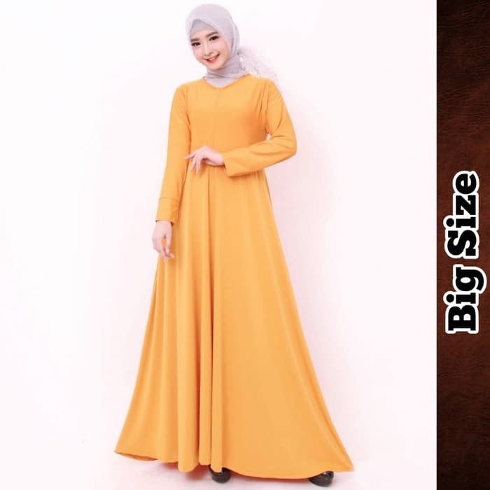 9715 Jersey Jumbo XXL Busui Rok Payung Baju  Wanita  Navy 