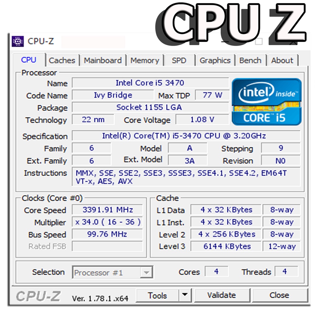 Processor Intel Lga 1155 Core I5 3470 3570