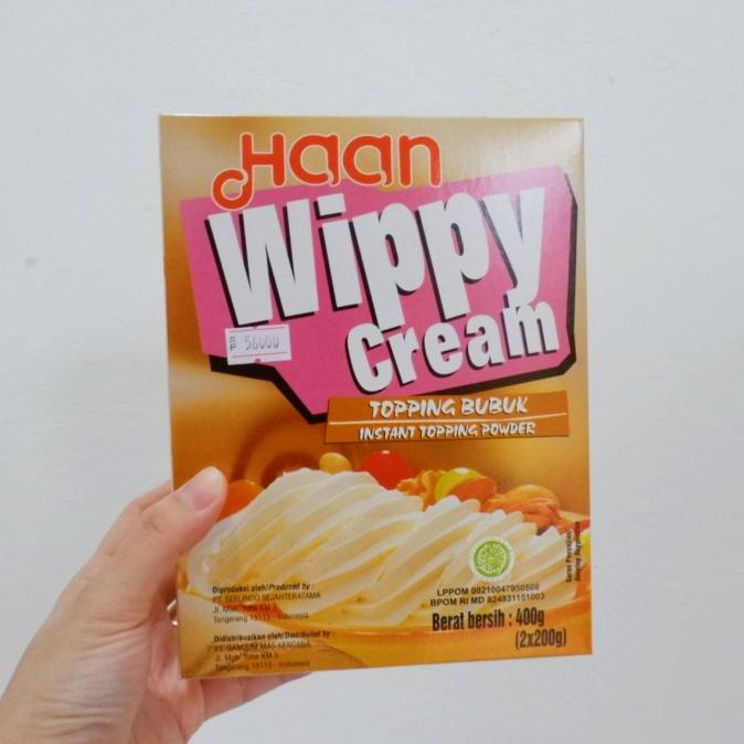 

(BISA COD) Whip Cream Bubuk Haan Wippy Cream 400 gram / whipping cream 400gr