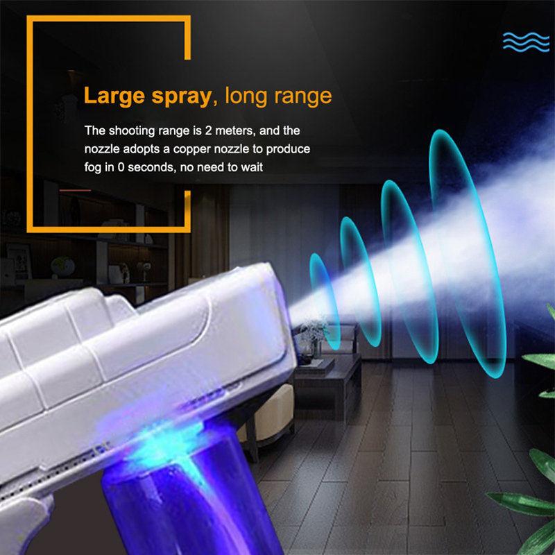 COD Wireless Charging Sprayer Blue Light Portable Fogger Machine Nano Steam Spray Guns