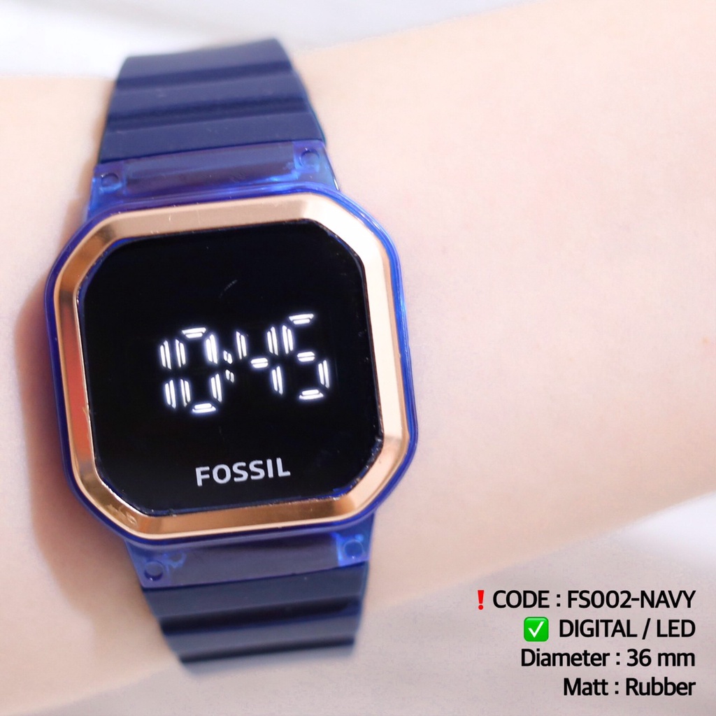 Jam tangan LED touch screen layar sentuh premium tali karet rubber wanita pria