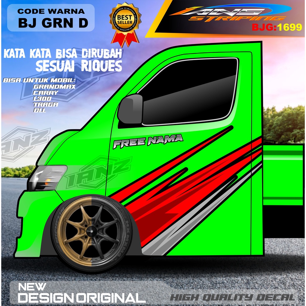 STICKER VARIASI PINTU TRAGA PICK UP / DECAL PINTU TRAGA GRANMAX / STIKER MOBIL PICK UP / STIKER MOBIL