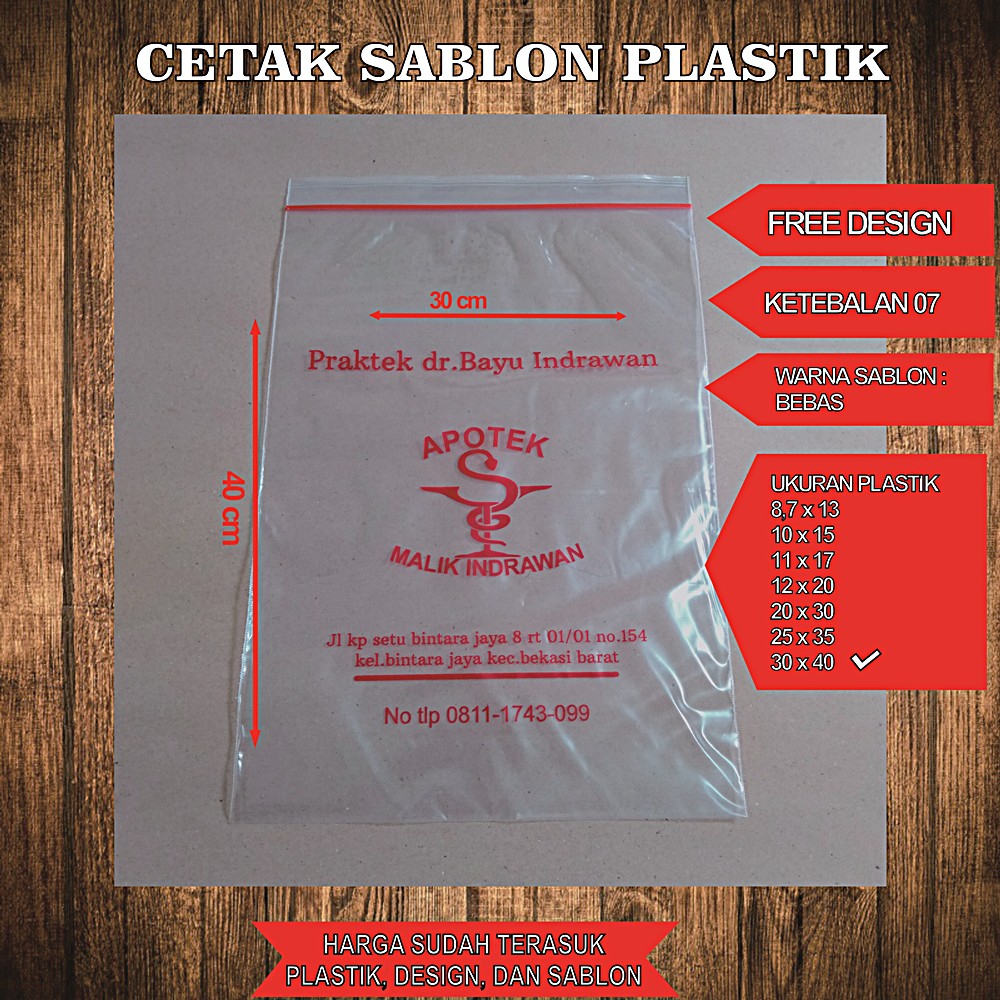 Plastik Ziplock Klip Zipper Ukuran 30 x 40