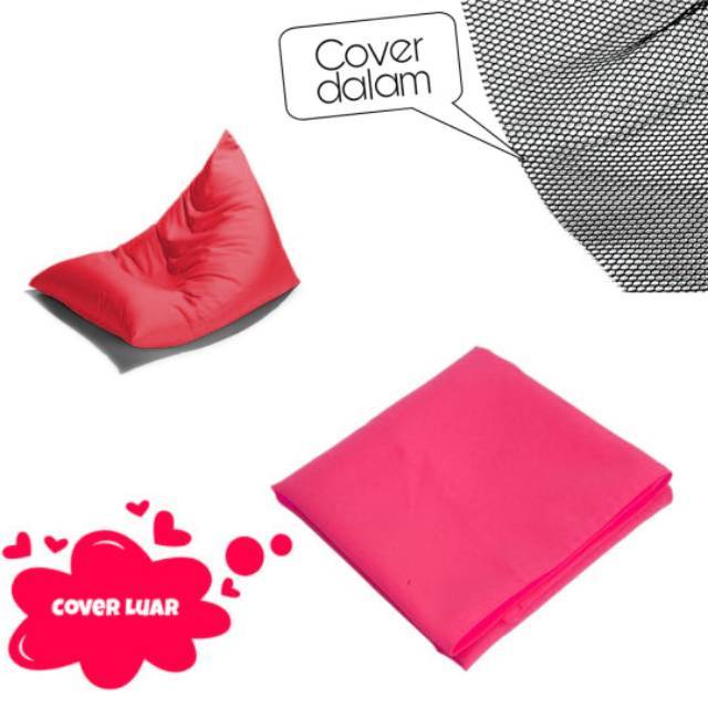 Kursi santai bean bag triangel Anti air dan UV COVER ONLY Kursi santai bean bag triangel Anti air dan UV COVER ONLY