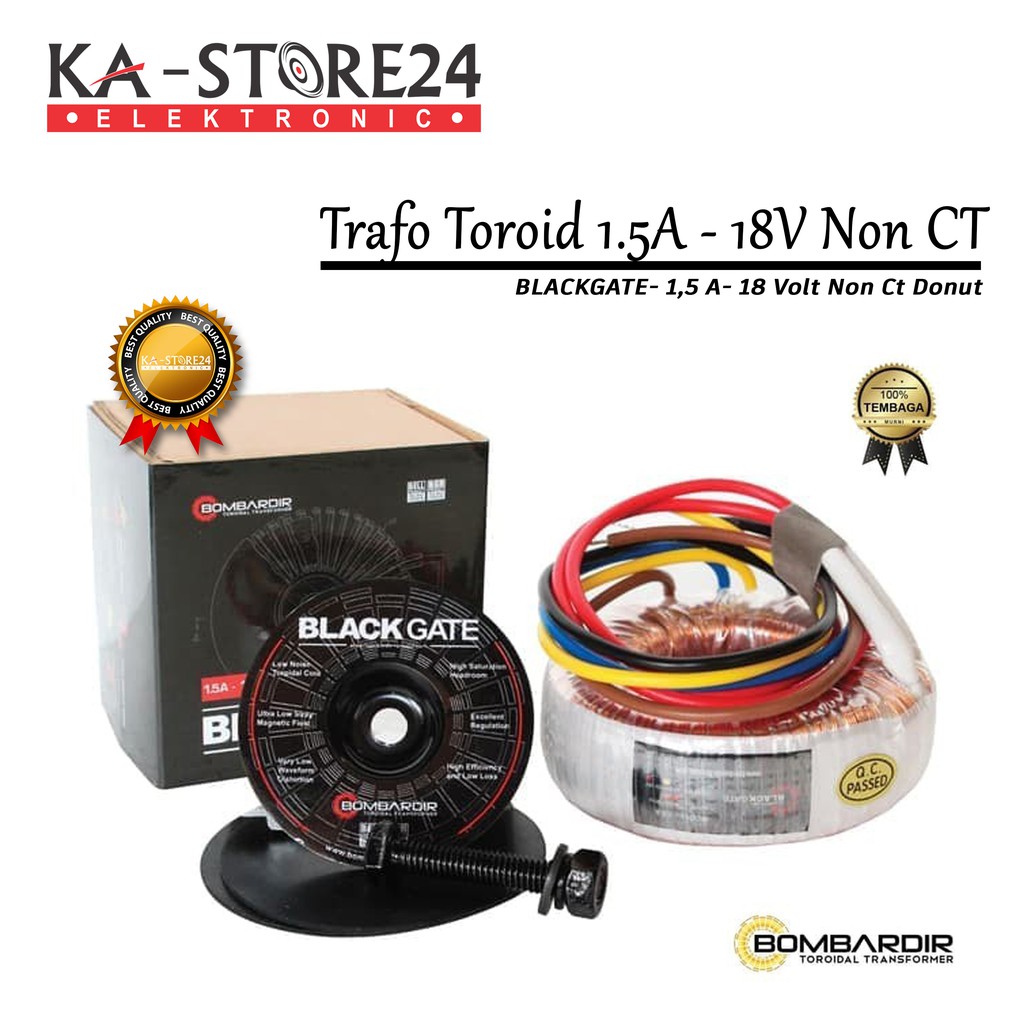 TRAFO TOROID 1,5A - 18V NON CT TRAVO NOL 1.5 1,5 A DONUT