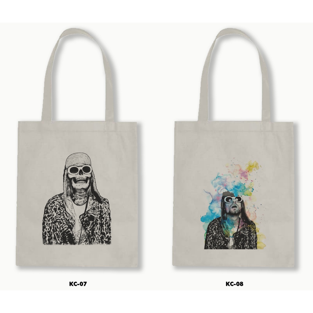 TOTE BAG BLACU - KURT COBAIN / NIRVANA