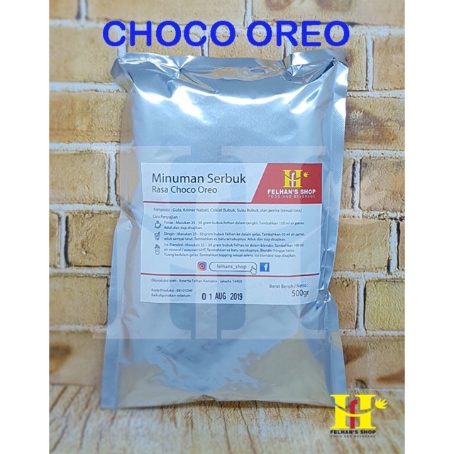 

(500 Gram) Choco Cookies Premix Milkshake / Bubble Powder Drink
