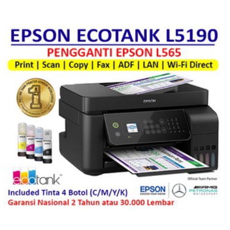 PRINTER EPSON L5190 L-5190 PENGGANTI L565 GARANSI RESMI  Print Scan Copy Fax Wifi