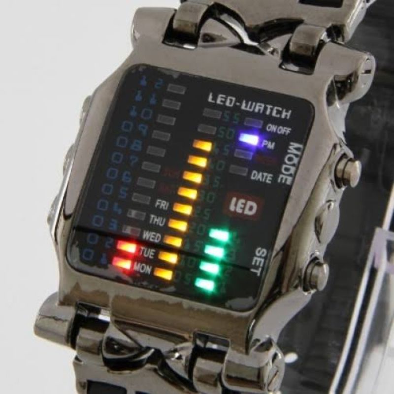 Jam Tangan Binary Led Jam Tangan Iron Jam Tangan Pria Jam Tangan Terlaris