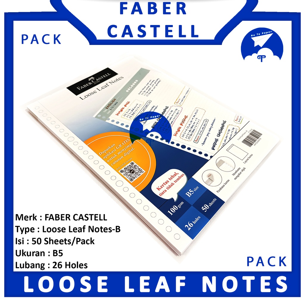 

Faber Castell - Loose Leaf Notes B5 - B - Biru - Pack