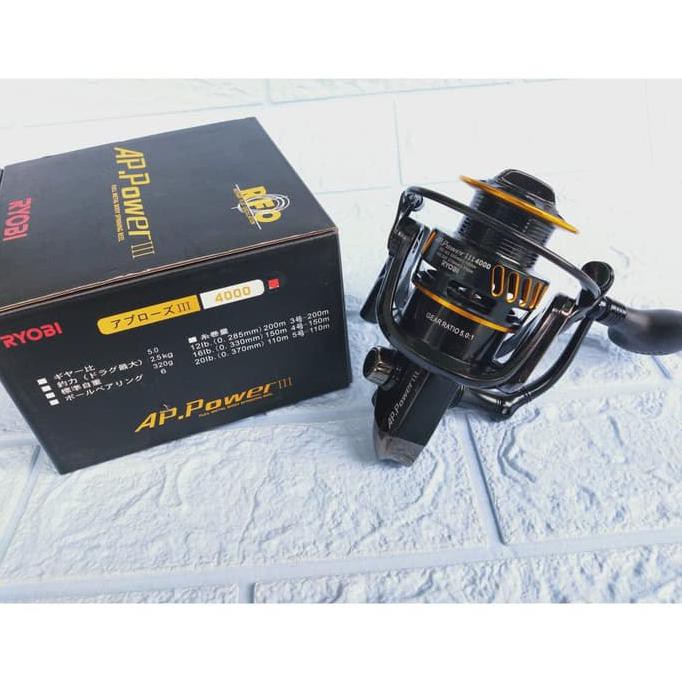 TERMURAH Reel Spinning Ryobi AP Power III 4000 6 BB Drag 2.5 Kg Reel Pancing