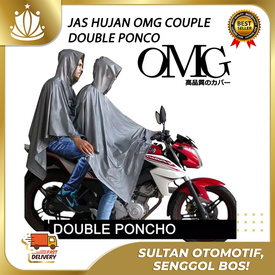 Jas Hujan Ponco PASANGAN COUPLE WATERPROOF OMG + Scotlight not axio