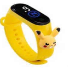 ☮FAYES☮ Jam Tangan Elektronik Led Waterproof Motif Untuk Anak Karakter Import Cod Murah JT06-YELLOW PIKACHU