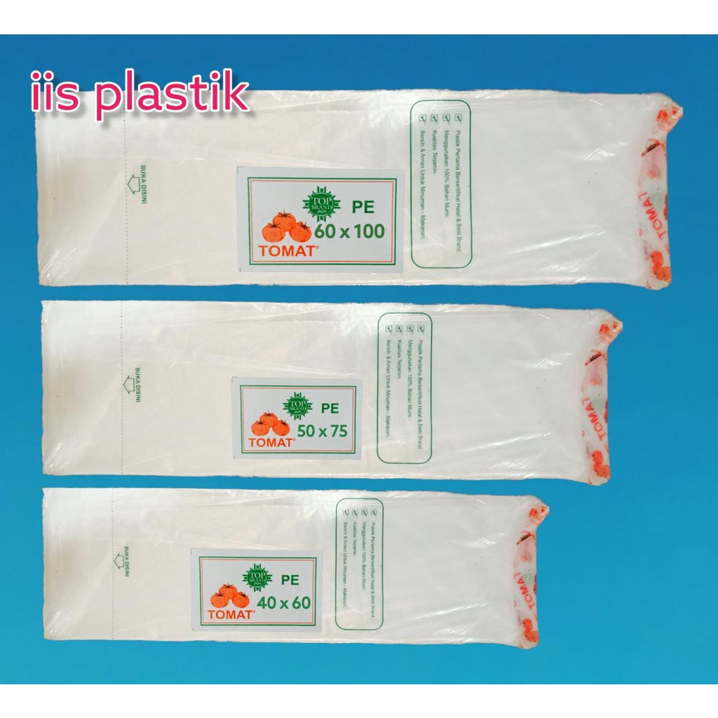 PLASTIK BUNGKUS MINYAK/GULA/ ES PE TOMAT / PLASTIK ES / PLASTIK SAYUR MURAH 1/4 KG / 1/2 KG / 1 KG / 1.5 KG / 2 KG / 3 KG SATUAN