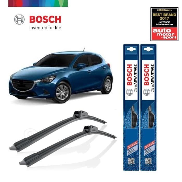 Wiper Blade Mazda 2 Skyactiv BOSCH frameless ADVANTAGE 17-22&quot; ORIGINAL