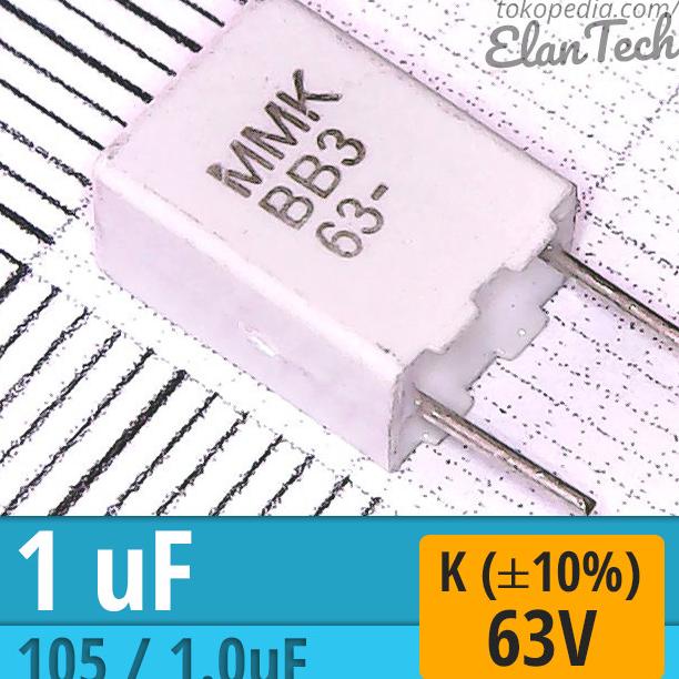 1uF / 105 K 63V MKM MMK Capacitor EVOX / KEMET Kapasitor elant33 Juara