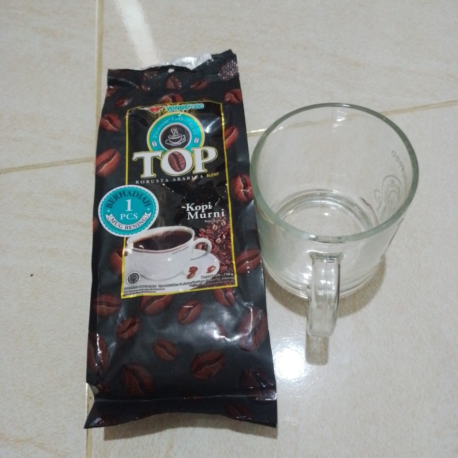 

TOP Hitam Kopi Murni + Gelas - 158 gram