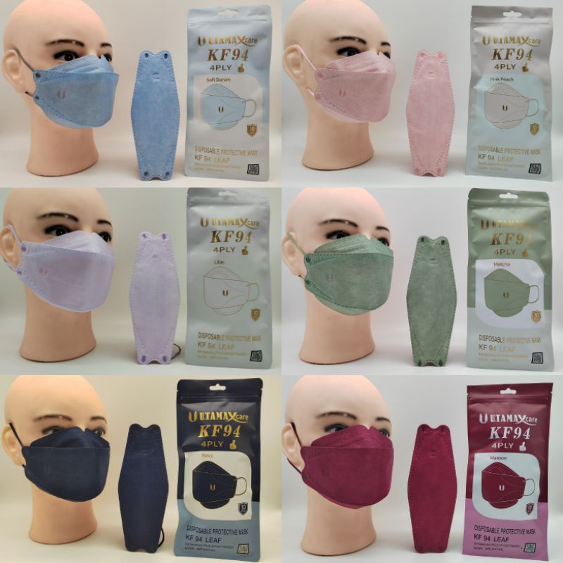 Masker KF94 utama 4 play embosh izin kemenkes/masker Korea belahan hidung