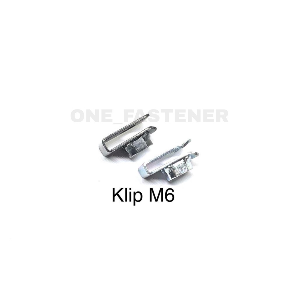 Klip M6 Only nut clip u motor mobil box aki spakbor depan 6mm baut 10