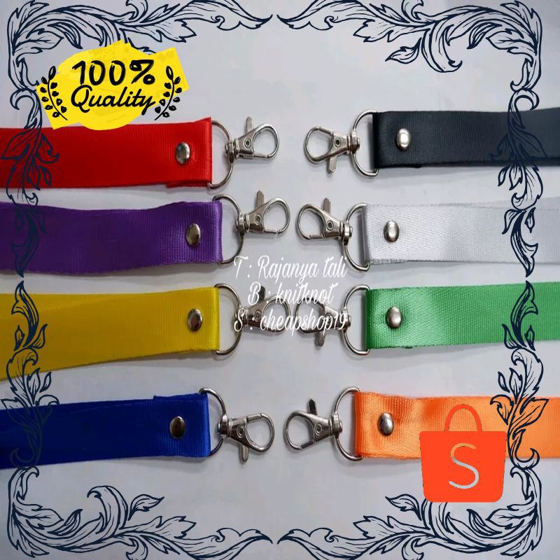 

Termurah lanyard 2cm polos tanpa stoper id card idcard Terhot