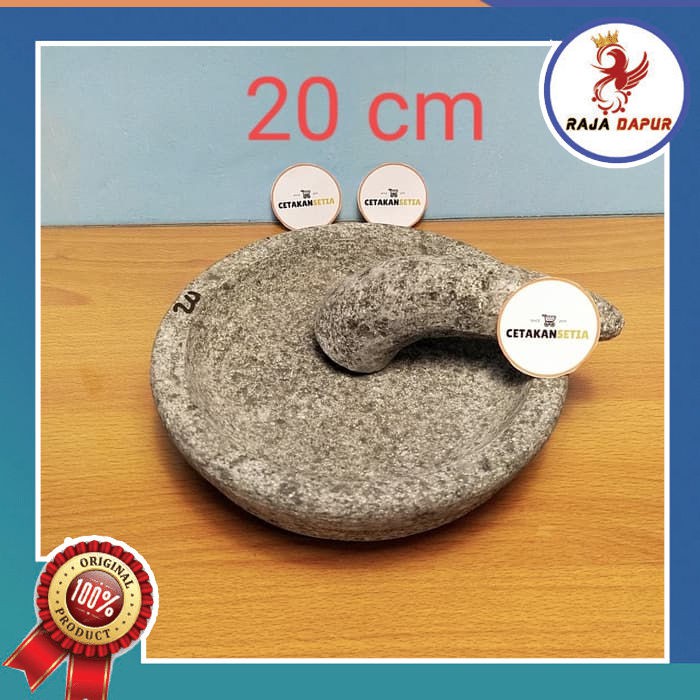 (20 cm) Cobek Batu Bubut Asli Dijamin / Batu Gunung asli