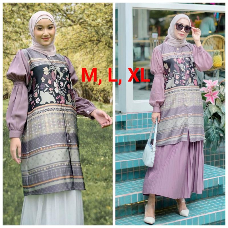 Binar Blouse Vanilla hijab