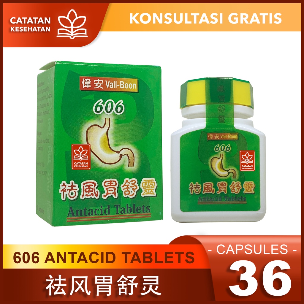 

Antacid Tablets 606 / 祛风胃舒灵 / Obat Pencernaan Lambung