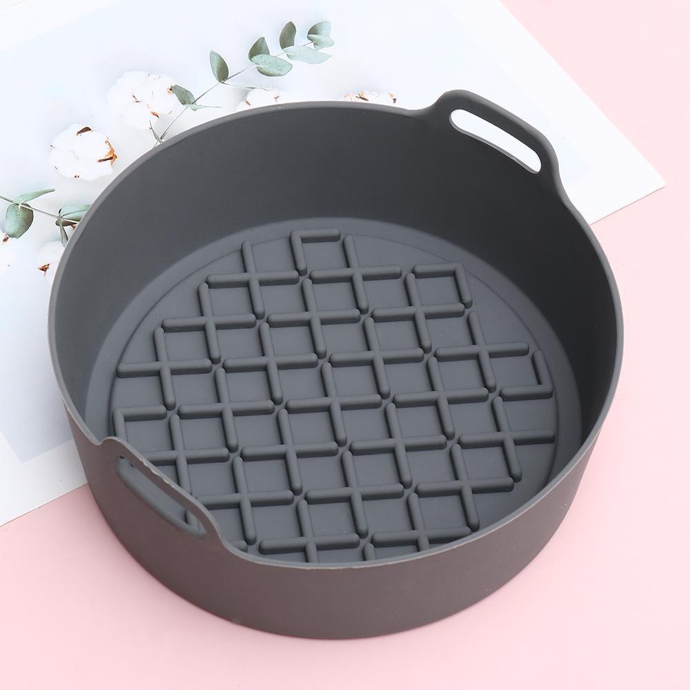 Solighter Air Fryer Silicone Pot Alat Masak Pizza Piring Roti Fried Chicken Grill Pot Tray Baking Basket