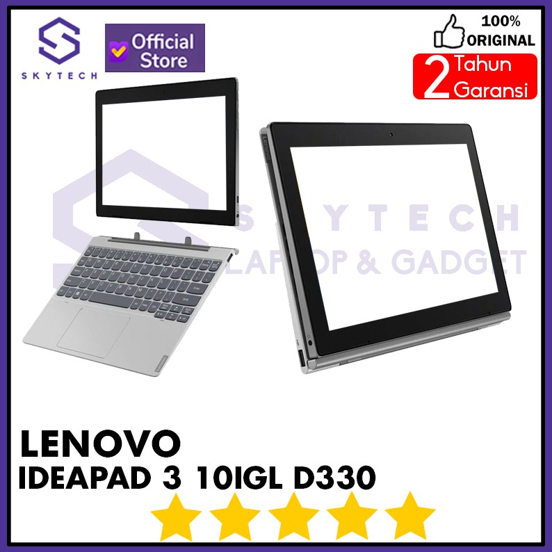 LAPTOP LENOVO IDEAPAD 3 10IGL/D330 N4020 8GB 128GB 82H0000MID FREE WINDOWS 10 PRO MINERAL GRAY-2