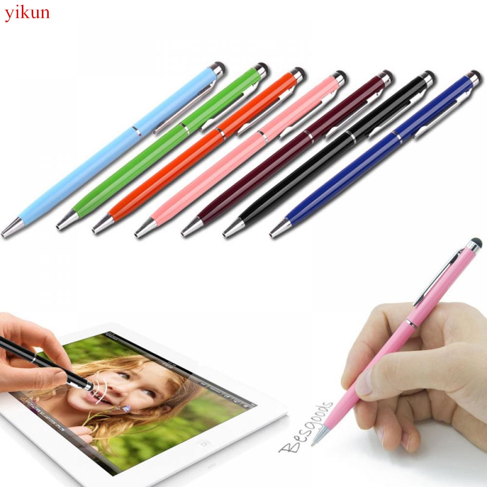 Pulpen Stylus Layar Sentuh Kapasitif Bahan Metal untuk