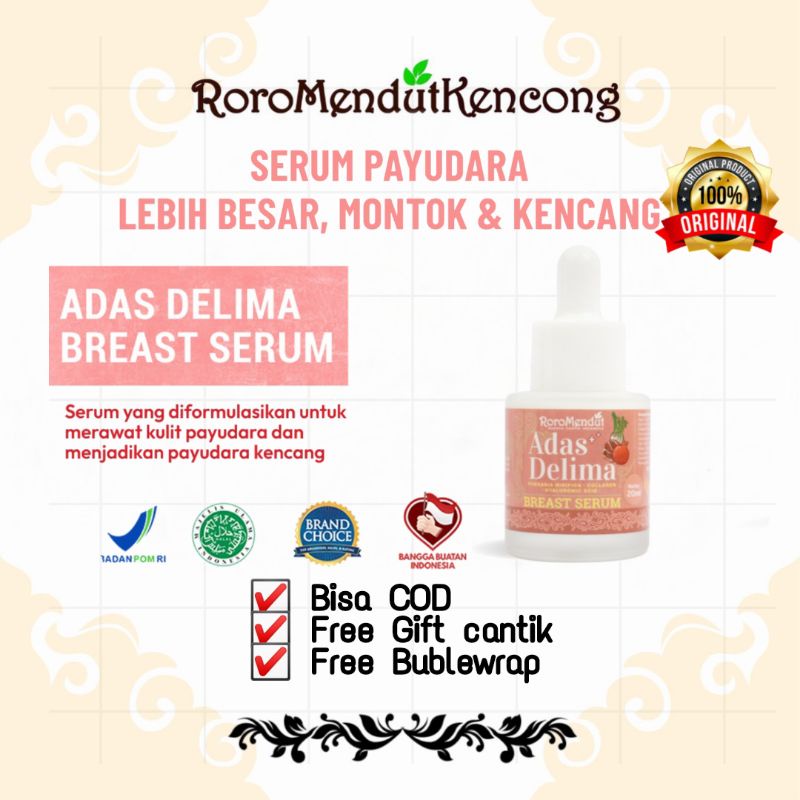 [FREE GIFT] Roro Mendut Adas Delima Breast Serum, Pengencang Payudara, Menambah Volume payudara