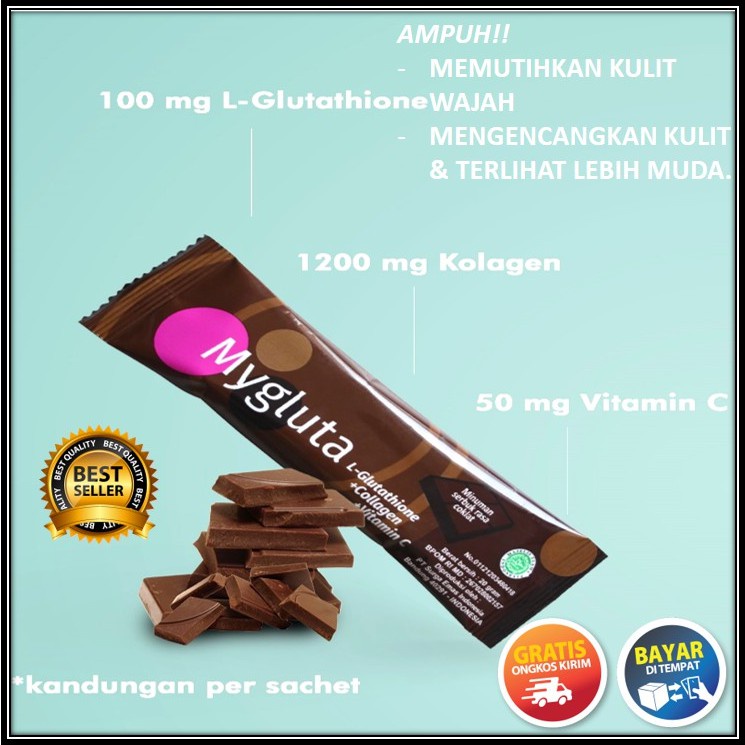 Mygluta Minuman Kesehatan Serbuk Glutathione - Stroberi Per Box