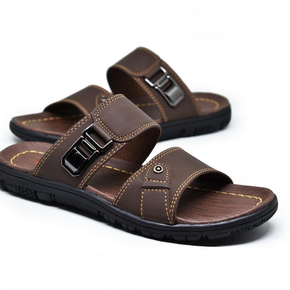 Ready Stok || ACPQI L- track / sandal kulit pria / Sandal L-track DAVIS 06 / ORIGINAL 100% //Best Pr