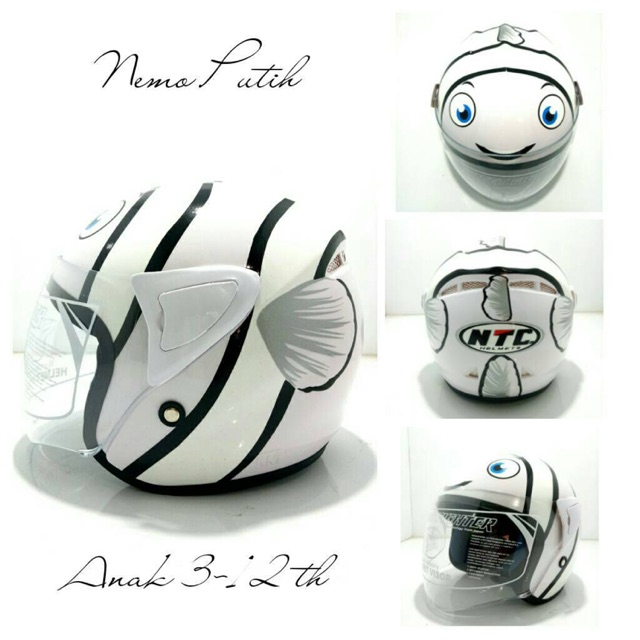Helm Anak Ntc Nemo Putih Utk 2-13Th