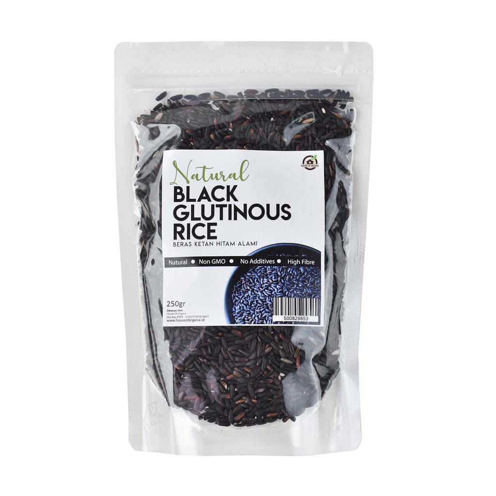 House Of Organix Natural Black Glutinous Rice/Beras Ketan Hitam 250 Gr