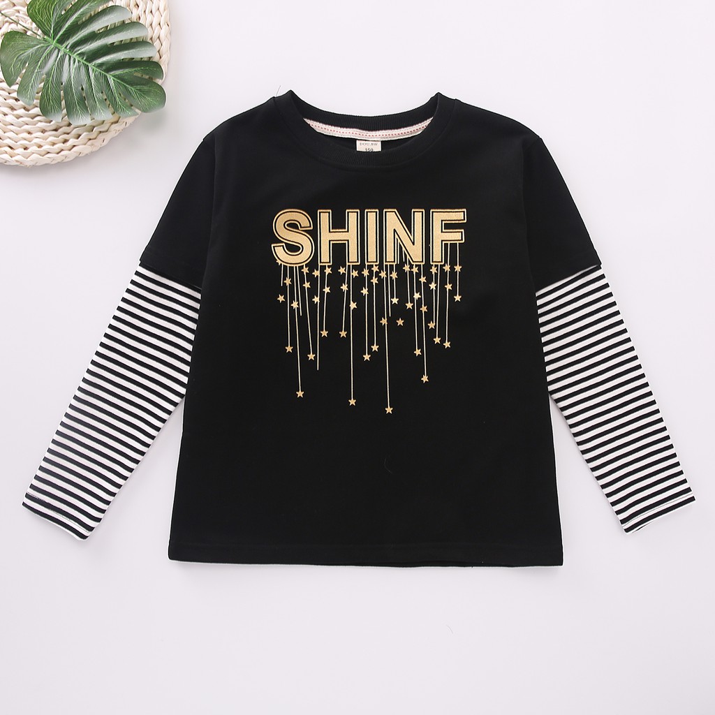 Kaos T-shirt  Anak Remaja Perempuan Lengan Panjang yang fashion casual style Import