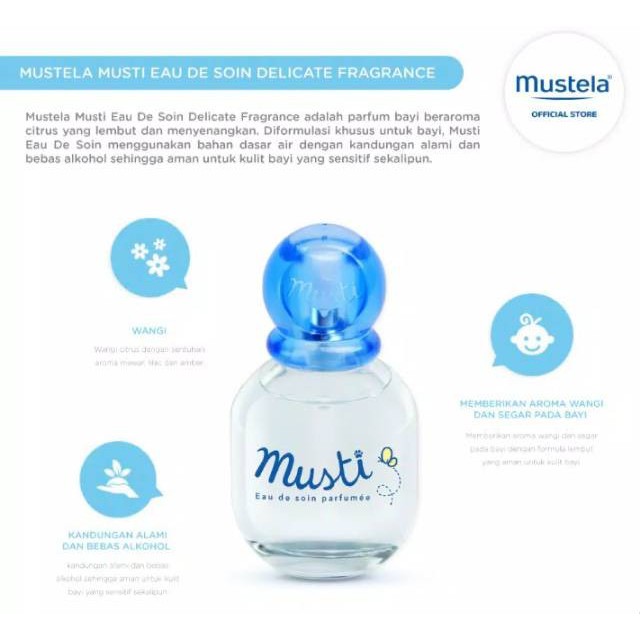 MUSTELA MUSTI EAU DE SOIN DELICATE FRAGRANCE PARFUM BABY 50ML