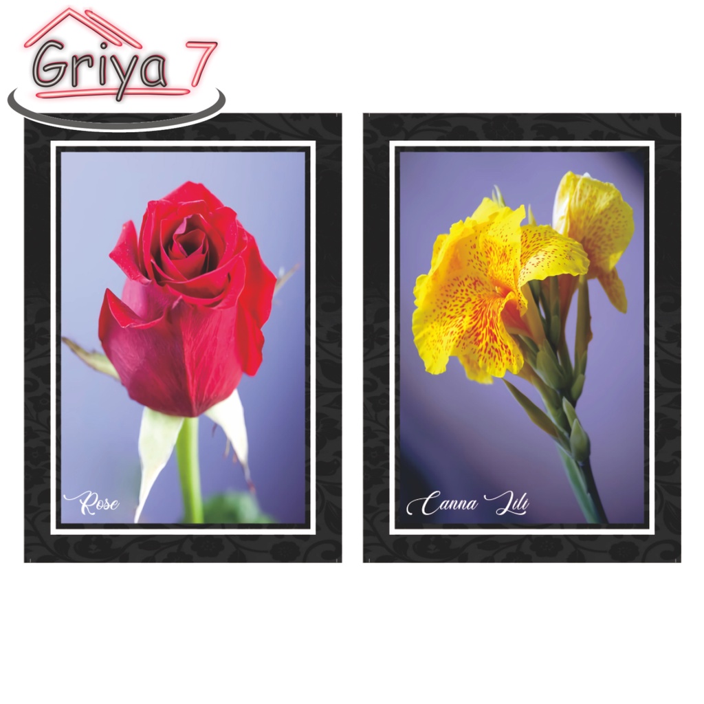 HIASAN DINDING MOTIF BUNGA DEKORASI KAMAR PAJANGAN 14