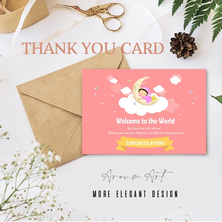

THANK YOU CARD / KARTU UCAPAN CUSTOM / KARTU UCAPAN KELAHIRAN BAYI / BIRTHDAY / WEDDING CARD/ KARTU HAMPERS / GIFT CARD