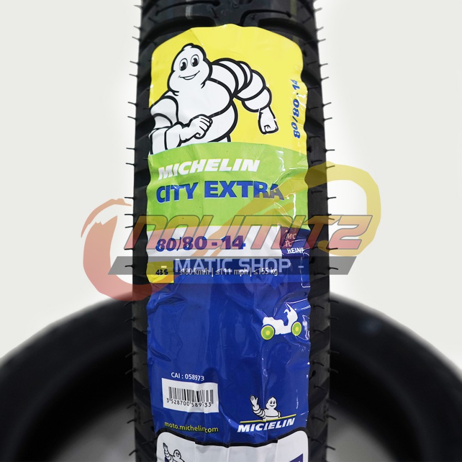 Ban Motor Tubeless Michelin City Extra 80/80 - 14 Vario Beat Scoopy