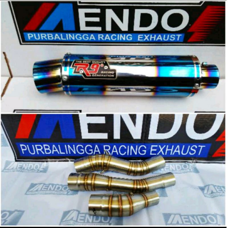 Knalpot Racing R9 Mugello Slip on Ninja 250 New Fi Karbu Mono R25 MT25 CBR 250RR CBR MONO