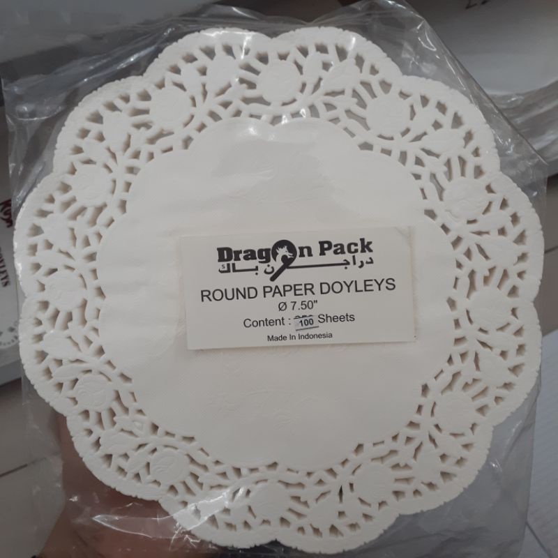 Doilies Paper 7.5 100lembar bulat/Paper Doyleys 7.5 bulat