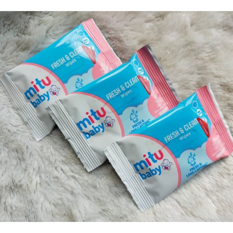 Mitu Babby Sachet Fres &amp; Clean / Tisu Basah Portabel