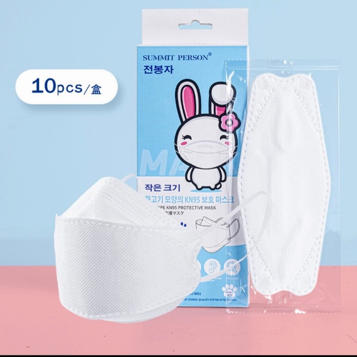 Masker Anak 4Ply Summit Person KF94 Sensi Evo Individual isi 10 pcs - Putih