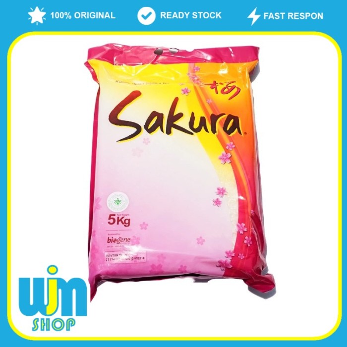 

Sakura Rice 5kg Beras Sushi Jepang Pulem Premium Quality