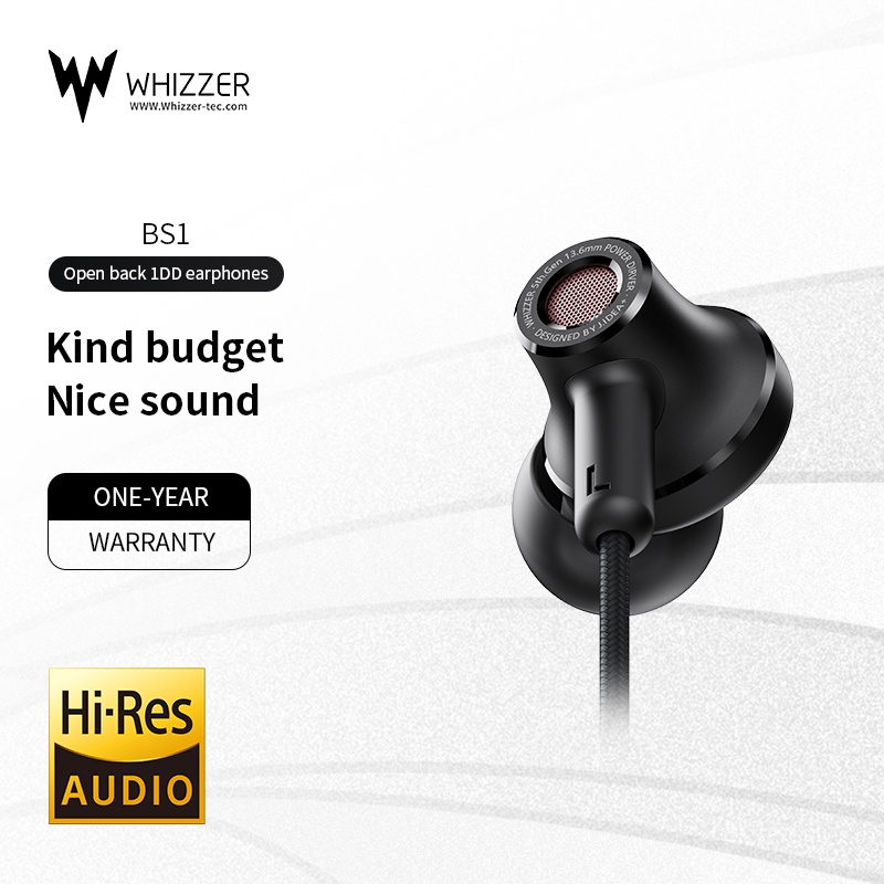 Whizzer Bs1 Earphone In Ear Hifi Ukuran 13.6mm