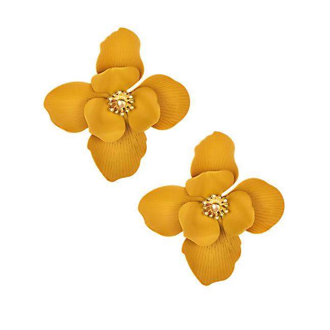 LRC Anting Tusuk Fashion Alloy Flower Earrings F4102X