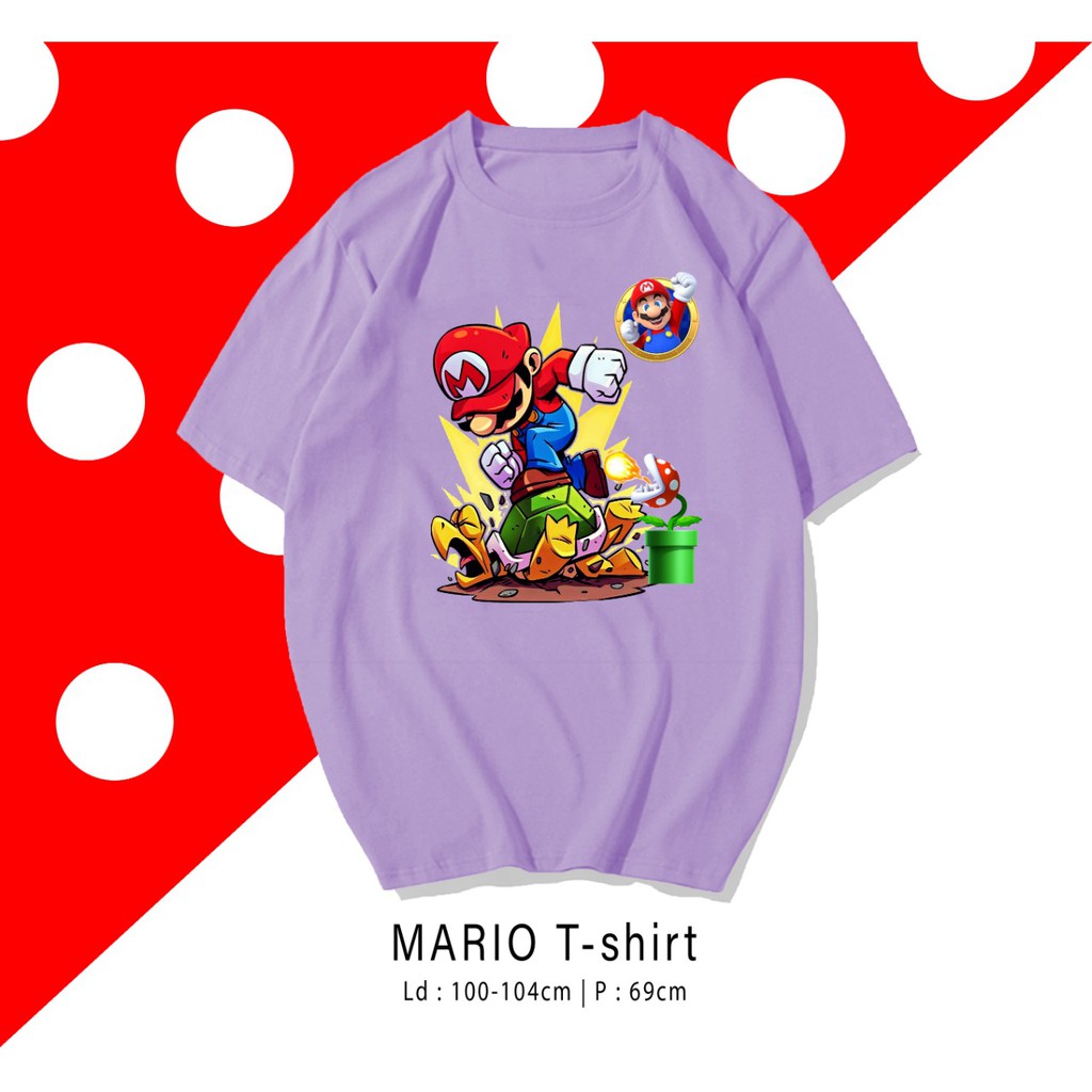 MARIO BROS  / TERMURAH BAJU KAOS KATUN WANITA/ PRIA UNISEX LENGAN PENDEK / TUMBLR TEE /  OVERSIZE