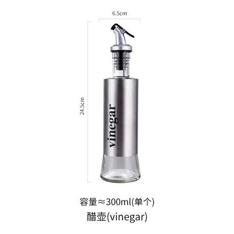 (BOW) Botol Minyak Kaca Stainless Steel Anti Tumpah dengan Tutup Stopper