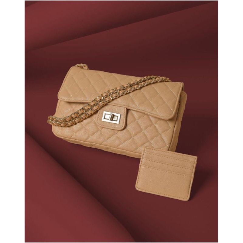 PRELOVED BOSTON BAG BEIGE LOCAL.ID